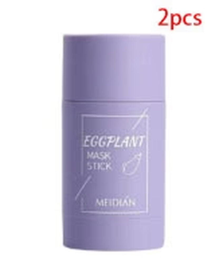 Cleansing Green Tea Clay Mask Stick for Oil Control, Acne Treatment, and Brightening with Seaweed Extract