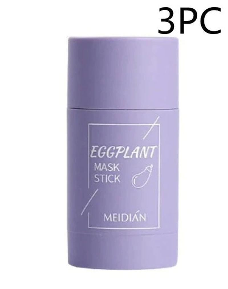 Cleansing Green Tea Clay Mask Stick for Oil Control, Acne Treatment, and Brightening with Seaweed Extract