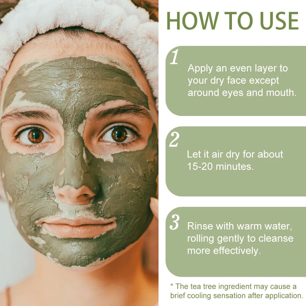 Image of Repair Volcanic Mud-Applied Facial Mask, Cleansing and Moisturizing Mud-Mask, Suitable for the Face and Body, Narrows Pores And