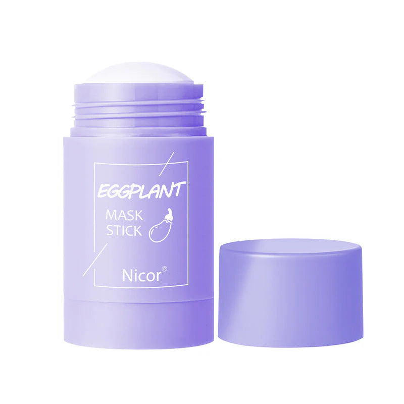 Cleansing Green Tea Clay Mask Stick for Oil Control, Acne Treatment, and Brightening with Seaweed Extract