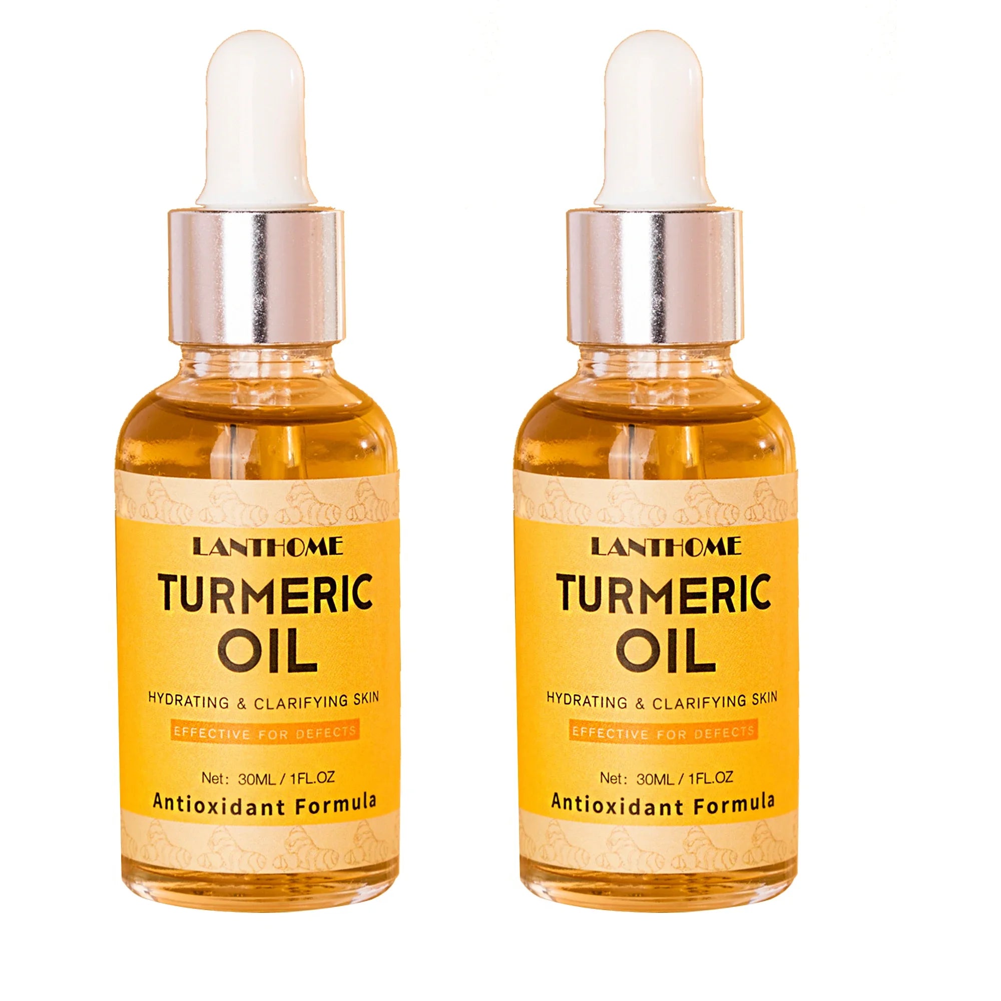 Turmeric Oil Anti-Aging Facial Serum for Wrinkle Reduction and Skin Brightening - Moisturizer for Men and Women