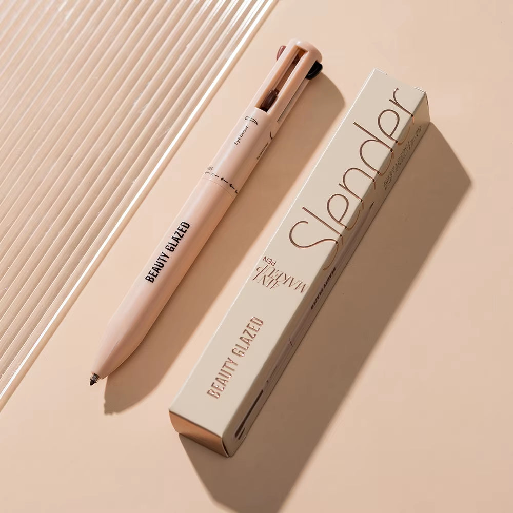 Image of Multi-Function Beauty Glazed 4-In-1 Makeup Pen Waterproof Cosmetic Pencil for Eyeliner Brow Lip Highlighter