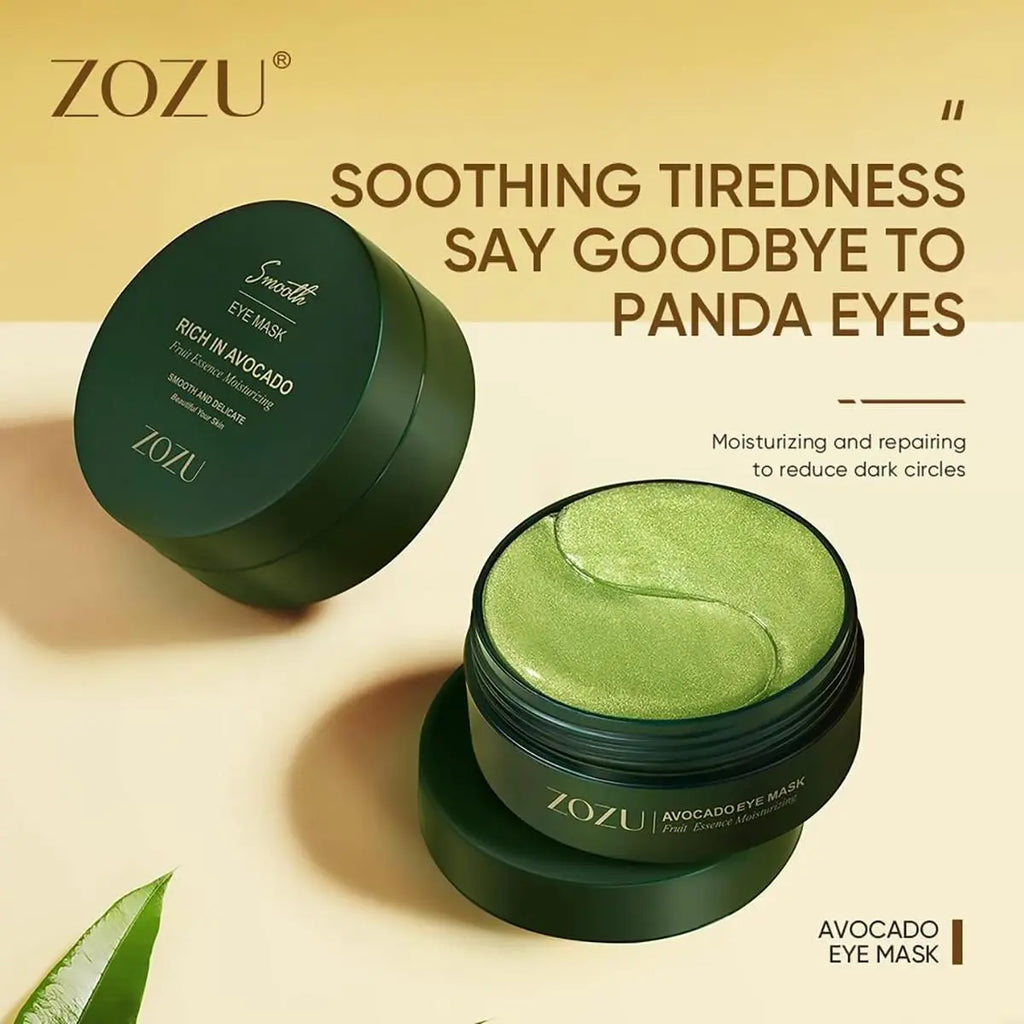 Avocado Moisturizing Collagen Eye Bagmask,60Pcs/Set under Eye Mask, Eye Care Product for Dark Eye Bags, Skin Care Gift Moisturizer Hydrating Comfort Eye Treatment Mask Brightening Eye Masks Hydrate