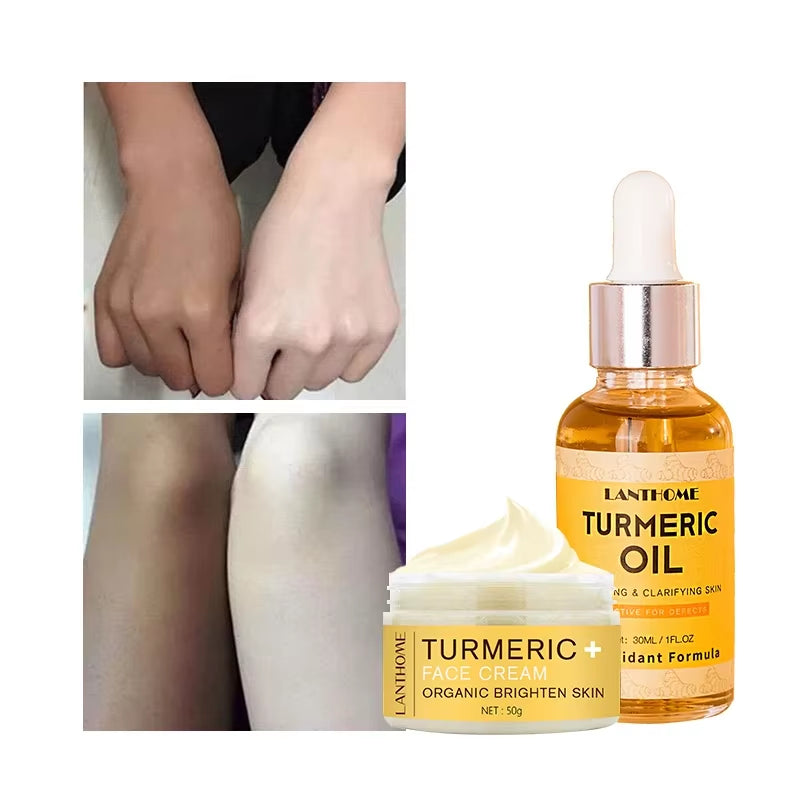 Turmeric Oil Anti-Aging Facial Serum for Wrinkle Reduction and Skin Brightening - Moisturizer for Men and Women