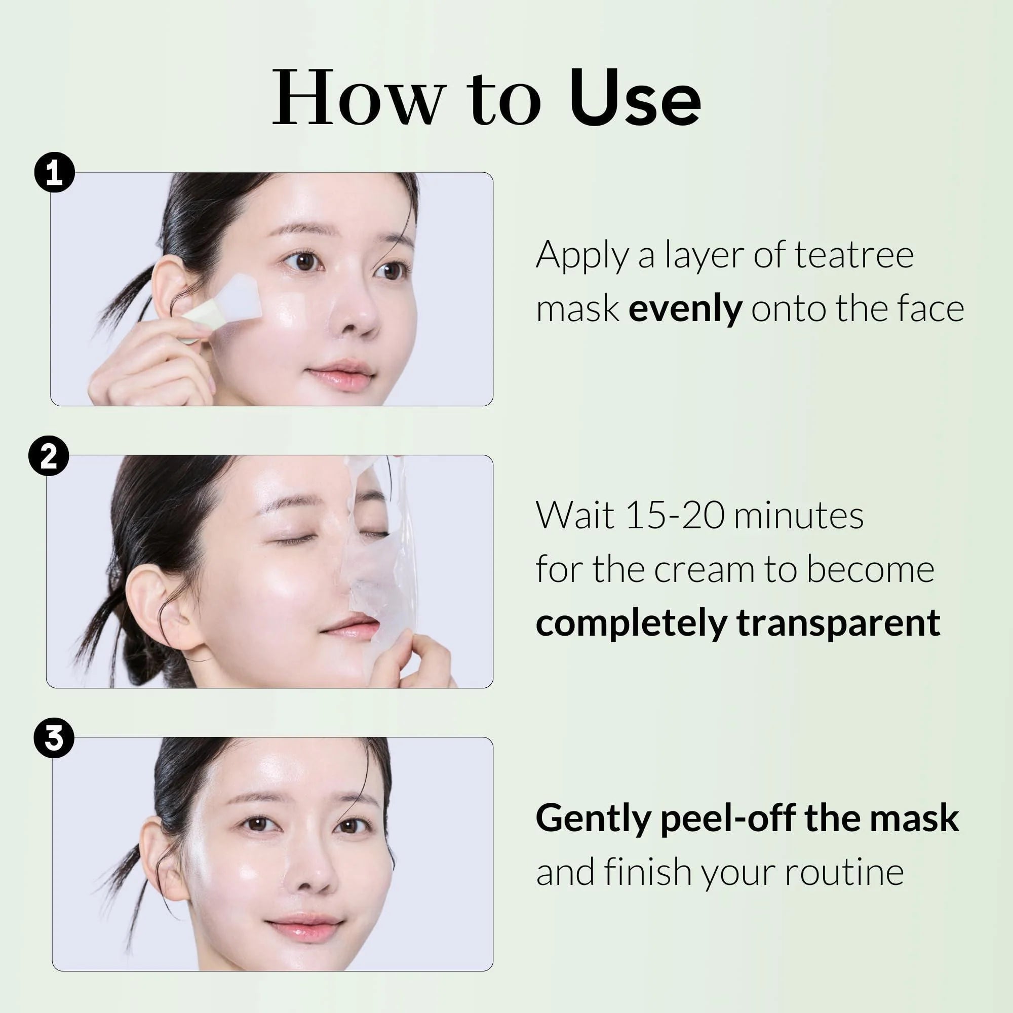 Tea Tree Wrapping Mask for Acne-Prone Skin with 6 Tropical Fruit Extracts - 2.4 Oz Calming Peel-Off Mask for Soothing Facial Care - Korean Skincare