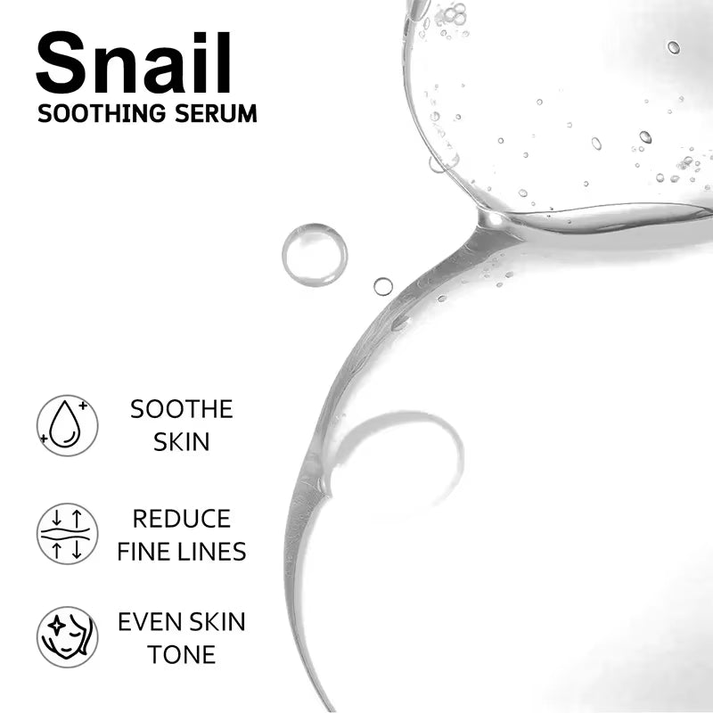100ML Korean 92% Snail Soothing Serum - Multi-Functional Hydrating and Moisturizing Essence for Facial Care
