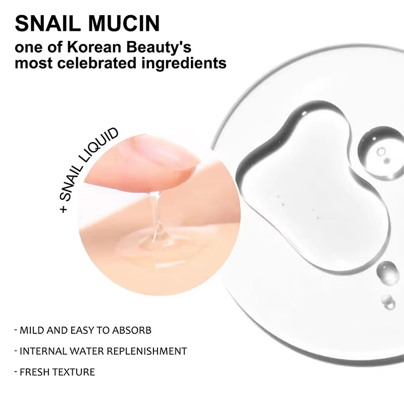 100ML Korean 92% Snail Soothing Serum - Multi-Functional Hydrating and Moisturizing Essence for Facial Care